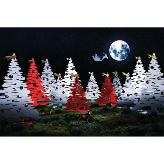 Alessi Bark polished steel Christmas tree with magnets, 30 cm - 3