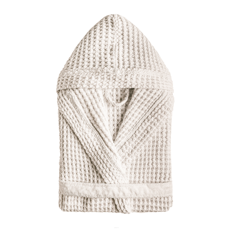  Graccioza Aura Natural hooded bathrobe
