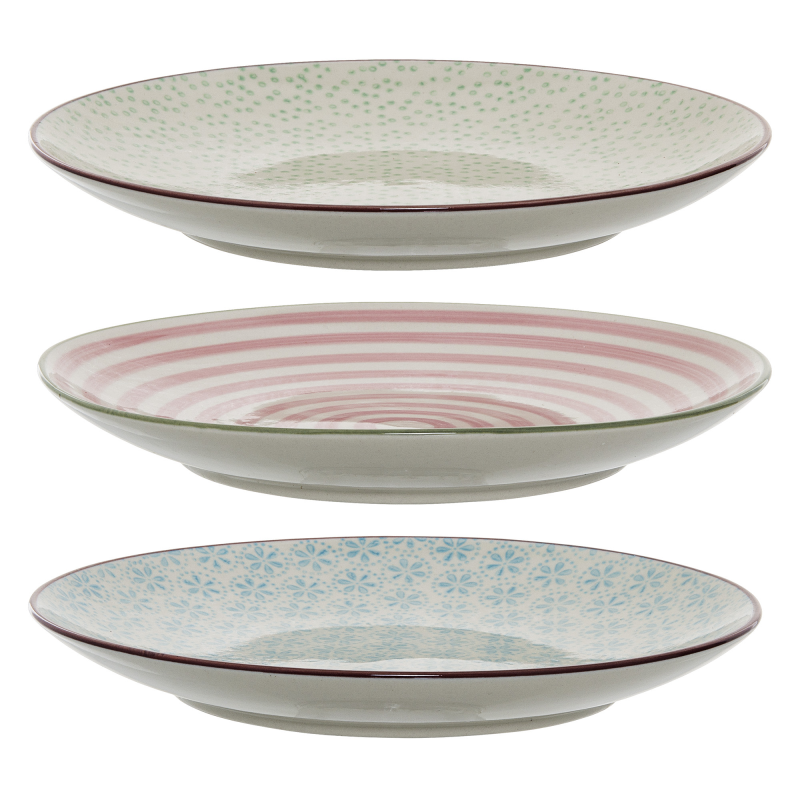  Set of 3 Bloomingville Patrizia plates 20 cm