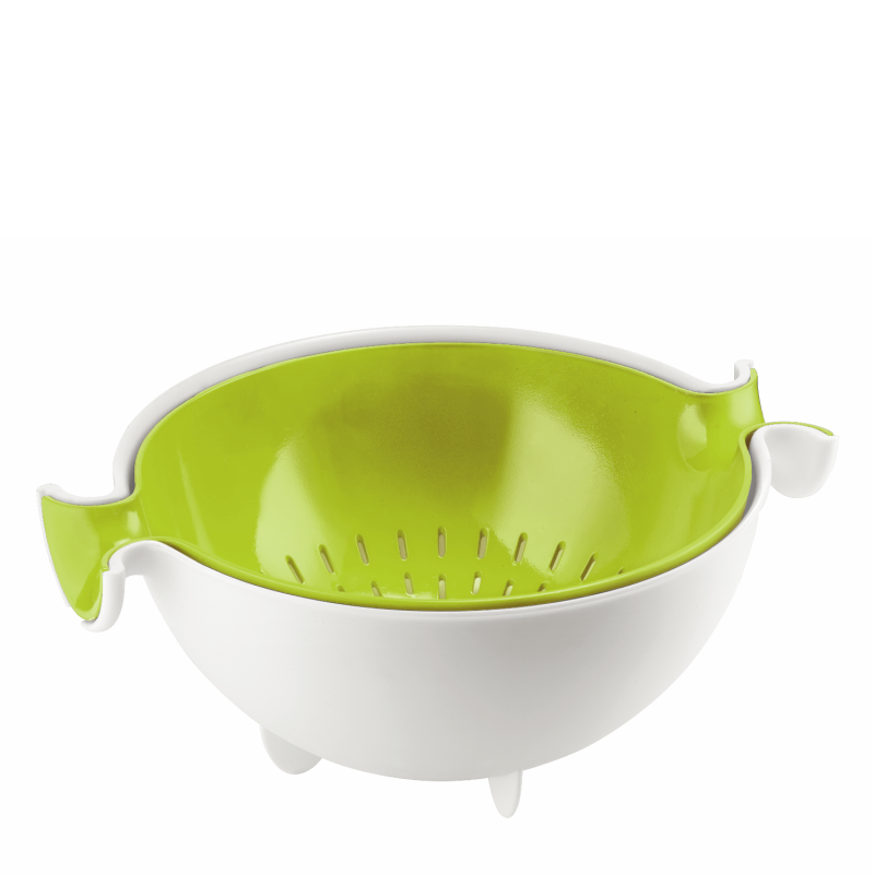  Guzzini Spin&Drain colander-bowl, green