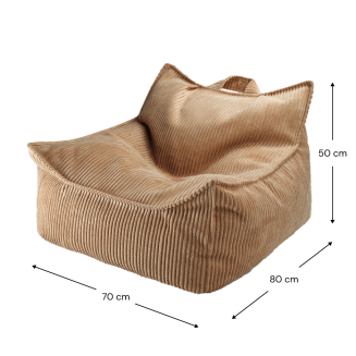  Wigiwama Beanbag Chair Toffee - 5