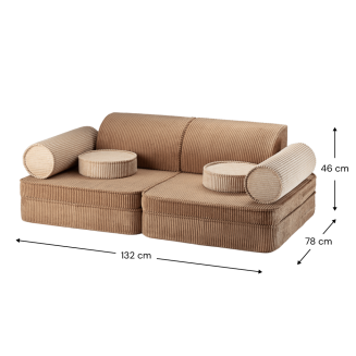  Wigiwama Settee Toffee Children's Sofa - 3