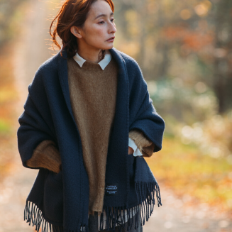  Lapuan Kankurit UNI scarf with pockets midnight blue 60x170 cm - 5