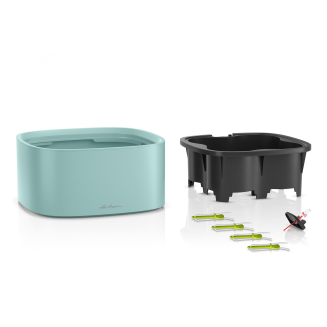  Lechuza Pila Color Petrol Blue plant bowl - 3