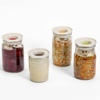 PLASTIA Pokrywa fermentacyjna 11 cm pomarańczowy - 3