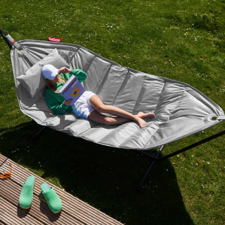  Fatboy Headdemock Light Gray hammock with black stand - 7