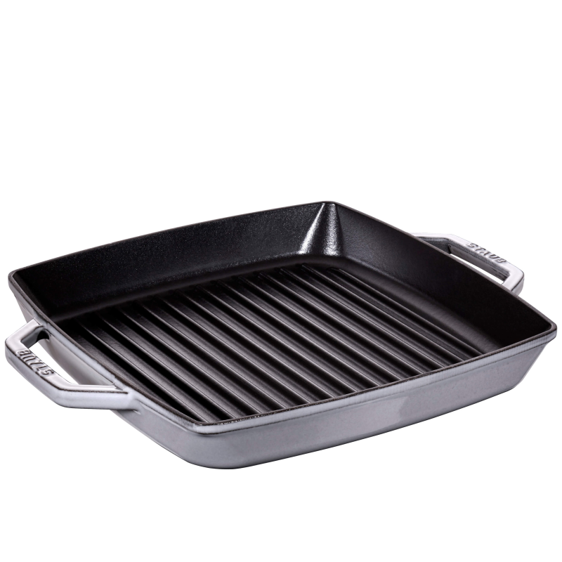 Staub square cast iron grill pan with two handles - 28 cm, graphite