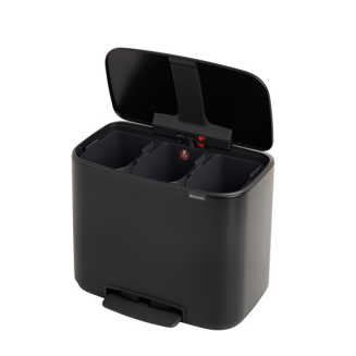 Brabantia Bo waste bin 11+11+11l, matte black - 4
