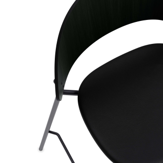 Eva Solo Dosina stool black oak & black leather 75 cm - 2
