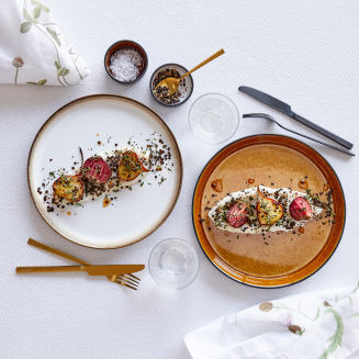 Gastro Bitz Gray Cream plate 17 cm - 6