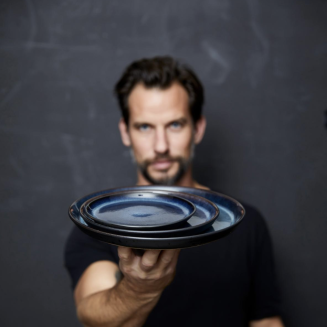 Gastro Bitz Gray Cream plate 17 cm - 3