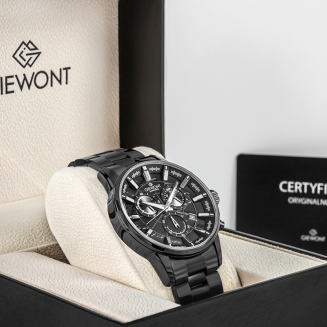 Zegarek Męski Giewont Chronograph Sapphire Czarny GW4580-B1 - 7