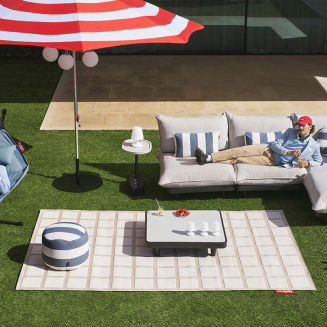  Fatboy Carpretty Grand Checky Cream/White outdoor rug 200x290 cm - 4