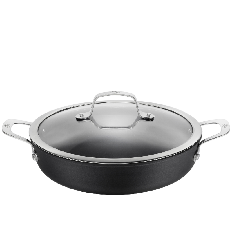  Deep induction frying pan with 2 handles Ballarini Alba - 24 cm