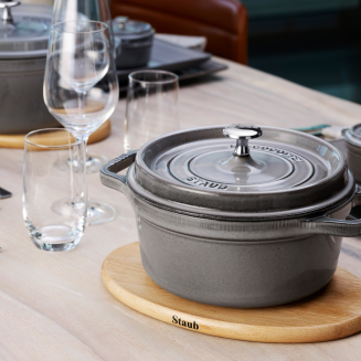  Round cast iron pot Staub - 5.2 ltr, graphite - 3