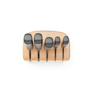  Set of 5 knives in a Brabantia Profile wooden block - 7