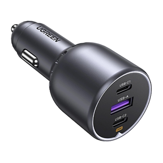 Ładowarka samochodowa UGREEN EC705, USB + 2x USB-C, 130W + kabel 1m 5A - 3