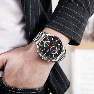 Zegarek Męski Skmei 9250SIBK + BOX - 3