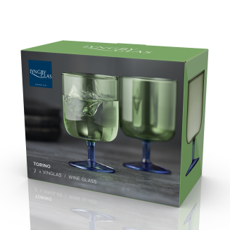 Kieliszki do wina Lyngby Glass Torino Green 300 ml - 2 szt. - 2