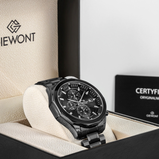 Zegarek Męski Giewont Chronograph Sapphire Czarny GW7290-B1 - 7