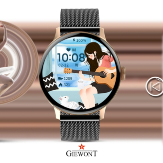 Smartwatch Damski GIEWONT Różowe Złoto Czarny GW330-4 - 13