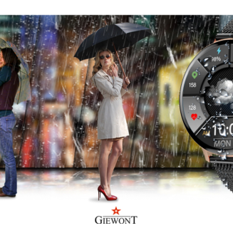 Smartwatch Damski GIEWONT Różowe Złoto Czarny GW330-4 - 16