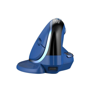 Bezprzewodowa mysz pionowa Delux M618XSD BT+2.4G RGB (niebieska) - 6