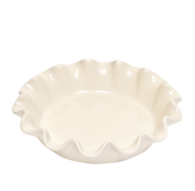 Emile Henry ruffled baking dish 27 cm cream