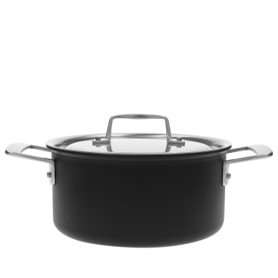 Garnek niski Demeyere Black 5 z pokrywą 3 l