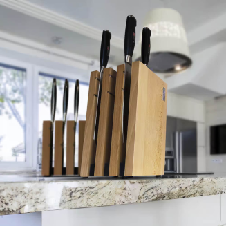  Artelegno Milano triple magnetic beech wood knife block - 2