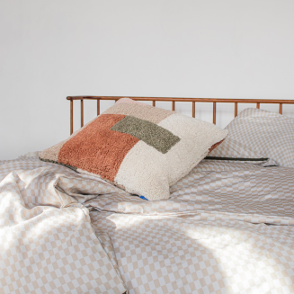 Pościel Mette Ditmer MINI CHECKS Sand & Light Grey 140×200 cm - 4