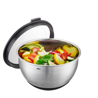  Set of 2 Gefu Muovo steel kitchen bowls with lids - 5