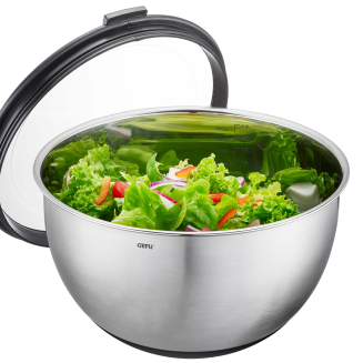  Set of 2 Gefu Muovo steel kitchen bowls with lids - 3