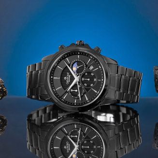 Zegarek Męski Giewont Chronograph Sapphire Czarny GW9460-B1 - 5