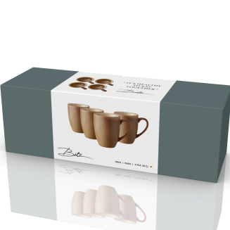  Set of 4 cups Bitz Wood Sand 300 ml - 4