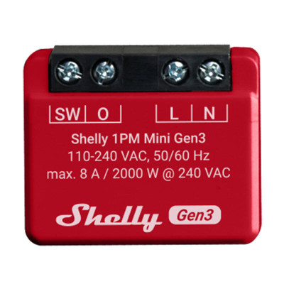 Przekaźnik Wi-Fi SHELLY 1PM Mini Gen3 Bluetooth