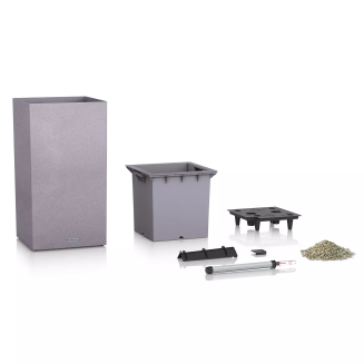  Lechuza Canto Stone planter 40 stone gray column - 3