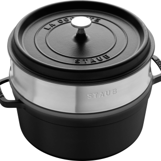  Round cast iron pot with Staub insert - Black, 5.25 ltr - 2