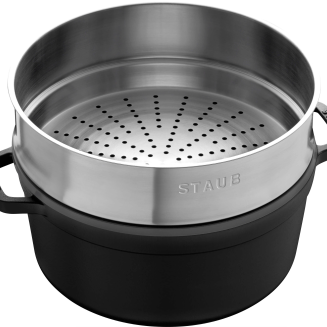  Round cast iron pot with Staub insert - Black, 5.25 ltr - 3