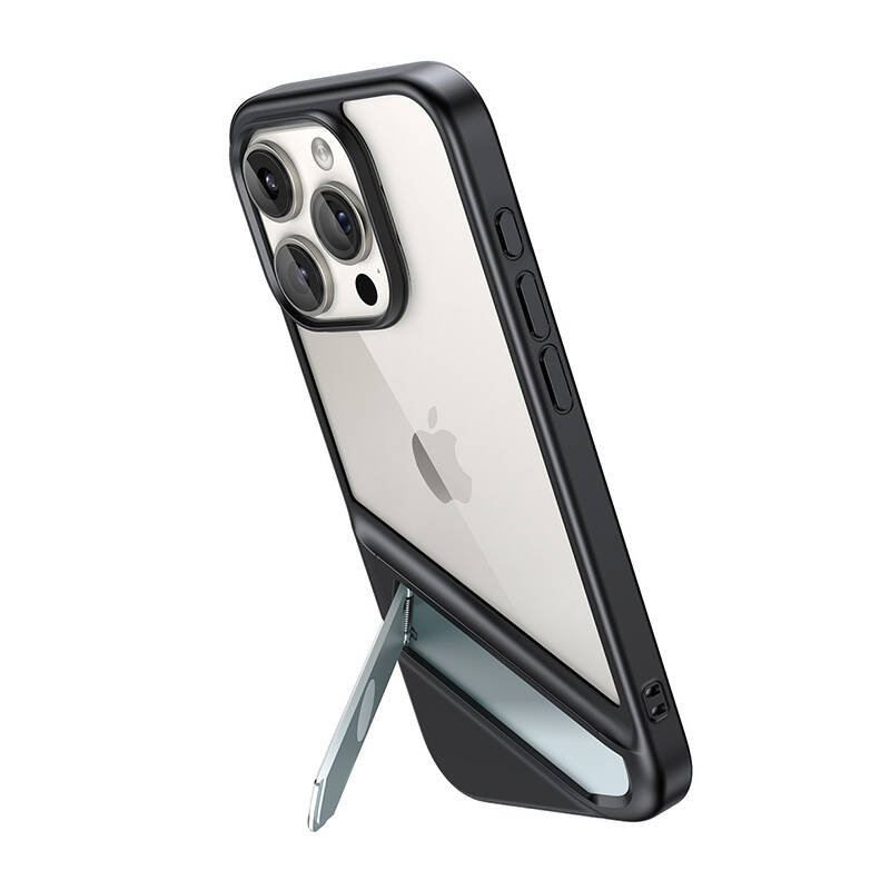 Etui ze stojakiem UGREEN LP738 do iPhone 15 Plus (czarne)