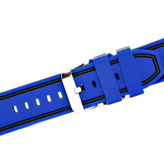 Pasek silikonowy GRANATOWO-CZARNY U14-20-11 - 3