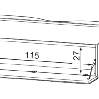 Coffee table with shelf and cabinet Munari Modena 120x60x36cm 4 colors - 4