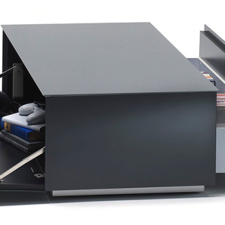 Coffee table with shelf and cabinet Munari Modena 120x60x36cm 4 colors - 2