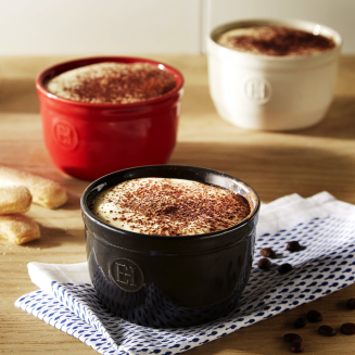  Set of two Emile Henry N°9 white ramekin baking bowls - 4