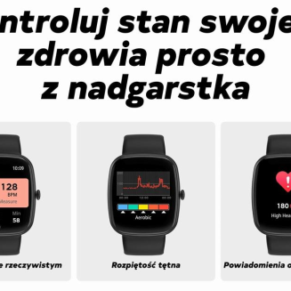 Smartwatch Damski GRAVITY GT18-1 Różowy Pasek Silikonowy + Czarny Pasek - 22