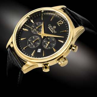 Zegarek Męski Giewont Chronograph Sapphire Czarno Złoty GW6310-A4 - 2