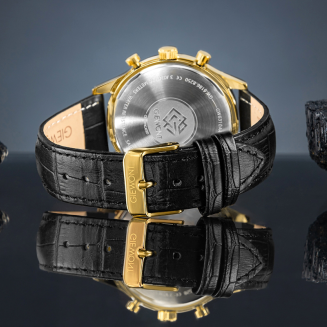 Zegarek Męski Giewont Chronograph Sapphire Czarno Złoty GW6310-A4 - 6