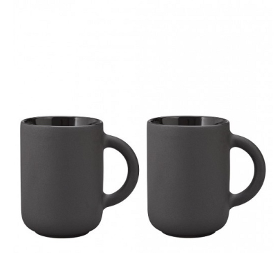  Stelton Theo Black mugs 0.35 l, 2 pieces