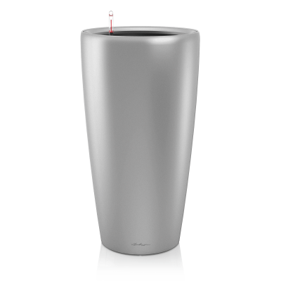  Lechuza Rondo Premium 32 flowerpot | 40 silver metallic