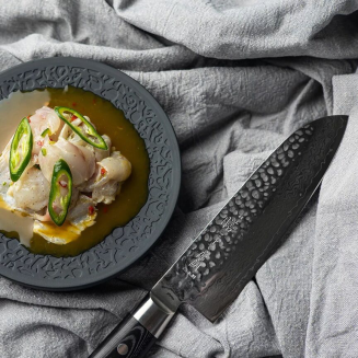 Nóż Santoku Yaxell Zen 16.5 cm - 9